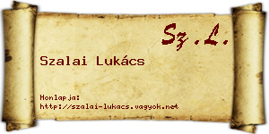 Szalai Lukács névjegykártya